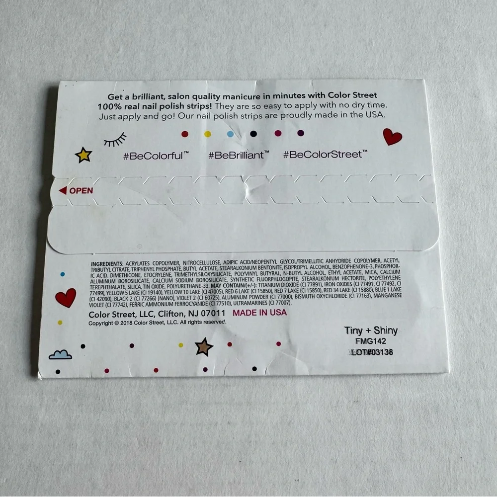 *Retired* Color Street: Tiny + Shiny (Petite) | Pink Glitter Clear Overlay - Picture 4 of 14